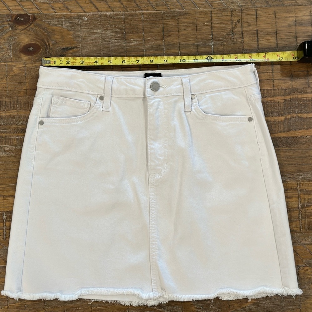 JUST BLACK Women’s M White Denim Mini Skirt - Picture 2 of 6